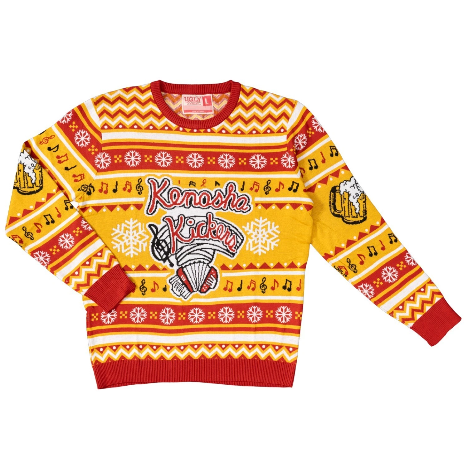 Kenosha Kickers Band Logo Home Ugly Christmas Sweater