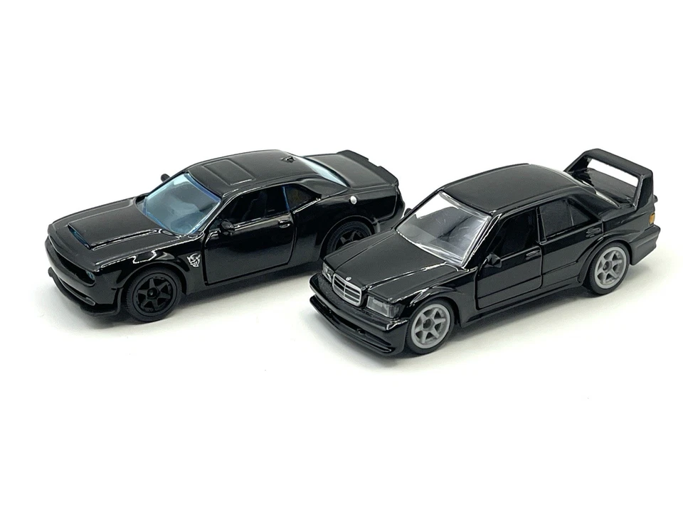 Majorette Dodge Challenger SRT Demon & Mercedes-Benz 190 E 2.5-16 Revolution II - Image 2 of 4