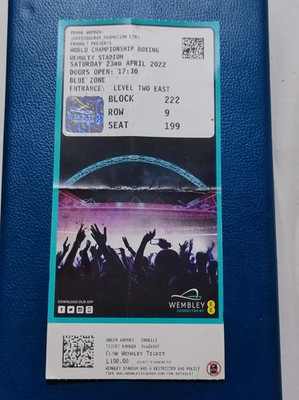 Tyson Fury vs Dillian Whyte Ticket 2022 Wembley WBC Titelkampf