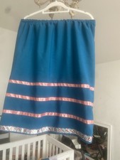 Native American Ribbon Skirt New Blue Pink Hand Made
