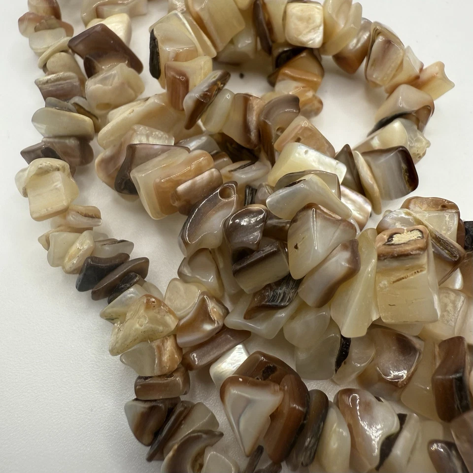 Gerda Lynggaard Monies Necklace Statement Runway Five Strand MOP 20” - Image 2 of 4