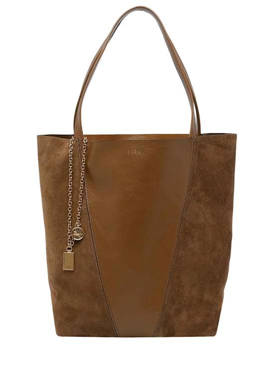 Chloé - Women - Leather and suede tote bag - Brown
