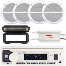 Pyle PLMRB29W2 Radio/USB/AUX Receiver, 4x 6.5" 90W Speakers, 4-Channel Amplifier