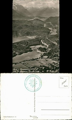 Kochel am See Blick v. Herzogstand auf Walchensee u Tiroler Berge 1962