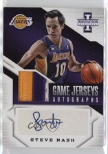 2013-14 Panini Innovation Game Jerseys Prime 3/10 Steve Nash #47 Auto HOF 0dj8