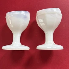 Pair Of Vintage Milk Glass Eye Wash Cups