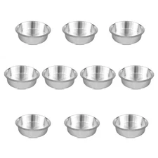 Poker Table Cup Holders 10 Pack Stainless Steel Drop-In Drinks Casino Game So...