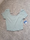 Arizona Baby Tee Size Medium Light Blue Green Sage Color Nwt