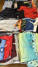 Lot of 37 boys' swimwear in various sizes and brands