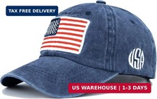 IZUS Women USA-Flag Baseball-Cap American Patriotic Baseball Hats Men's Distress