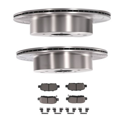 Rear Brake Rotors + Ceramic Brake Pads for Infiniti M35H M37 M56 2011-2013 D905