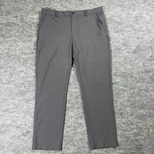 Greg Norman Performance Pants Men's 36x30 Gray Stretch Golf Trousers