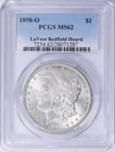 1898-O Morgan Silver Dollar Redfield Collection PCGS MS-62 Pedigree White Coin