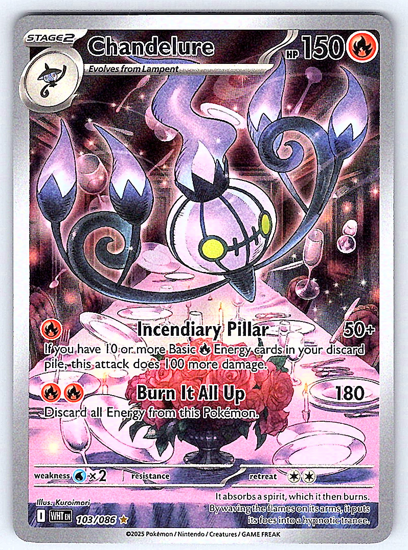 Chandelure - 103/086 Illustration Rare Holofoil SV: White Flare NM