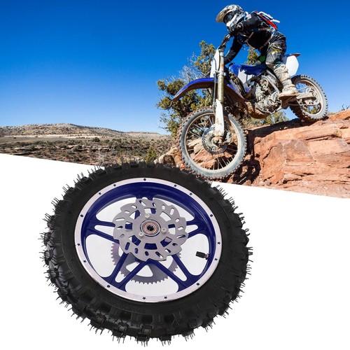 2.5‑10in Rear Wheel Assembly With Tire Disc Bearing Sprocket Nonslip Blue Part - Picture 9 of 12