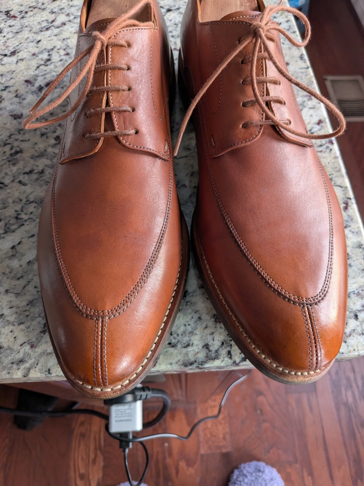 Paraboot Avignon Brown Leather  Split Toe Derby S… - image 1