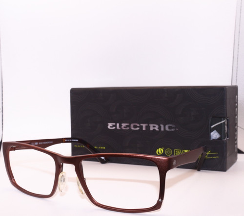 ELECTRIC EXRX 9VOLT/RAW BROWN EV04603200 AUTHENTIC EYEGLASSES W/CASE 54-19