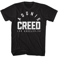 Rocky Adonis Logo Rundhals T-Shirt Kurzarm Herren Schwarz Regular Fit