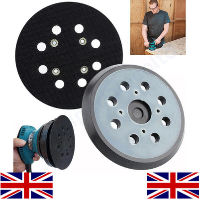 125 mm 5 Zoll Schwingschleifer Stützteller 8 Löcher Haken Schleife Schleifscheibe Pad
