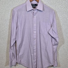 Polo Ralph Lauren Curham Dress Shirt Mens 15.5 34/35 Lilac Cotton L/S Button Up