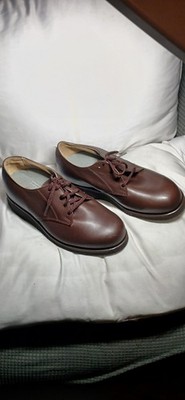 Vintage PW Minor & Son Extra Depth Shoes USA Made Brown Leather Plain Toe Derby
