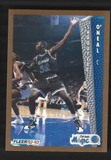 1992-93 Fleer SHAQUILLE O'NEAL Rookie Card RC #401 Orlando Magic HOF SHAQ