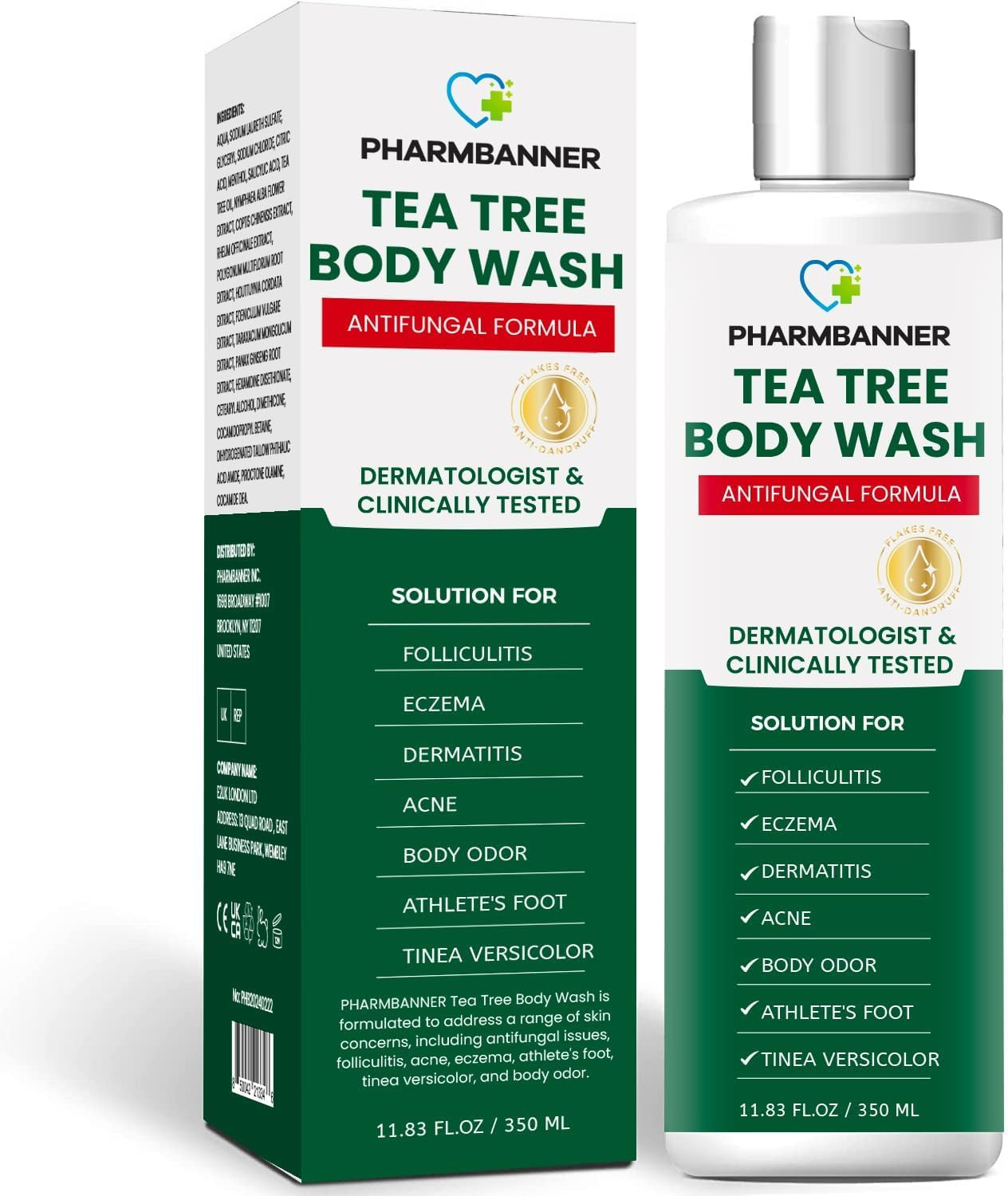 Tea Tree Body Wash Antifungal: Folliculitis Treatment for Dermatitis-Prone Skin