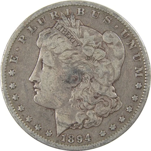 1894 O Morgan Silver Dollar F Fine $1 Coin Collectible SKU:I24356