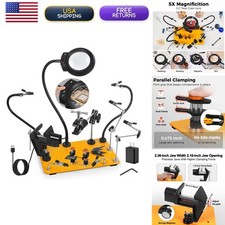 NOEVSBIG Helping Hands Soldering Station 5X Magnifying Lamp Magnetic Flexible