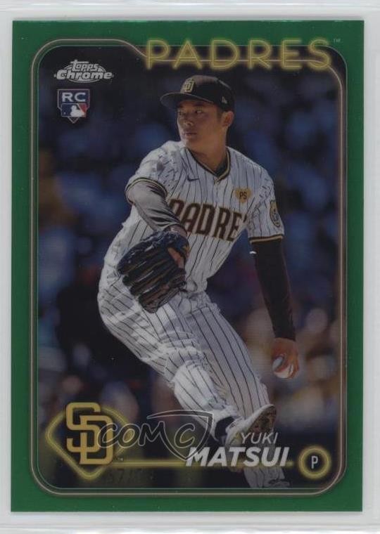 2024 Topps Chrome Green Refractor 57/99 Yuki Matsui #116 16mi