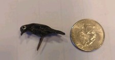 Vintage Iron Lead hand Painted Miniature Crow...