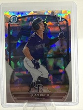 2023 Bowman Chrome Juan Brito Atomic Ref 1st Bowman Rockies Guardians Call Up
