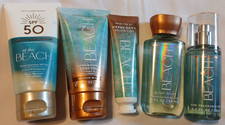 Bath and Body Works At The Beach 5 pc Travel Set Body Wash Mist SPF50 Cream
