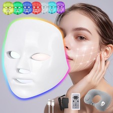 7 Colors LED Light Photon Face Mask Rejuvenation Skin Care Therapy Wrinkles Tool