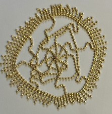 Crystal Head Gold Tone Chain Jewelry Rhinestone Headpieces Vinatge Hair Boho