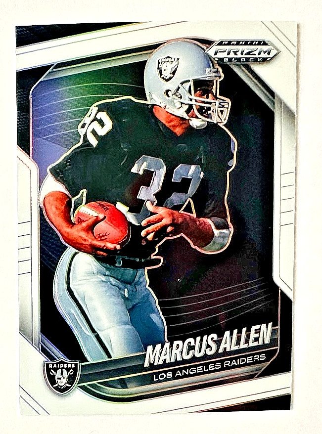 2025 Panini Prizm Black Marcus Allen WHITE Prizm Card SP #/175 Raiders Legend!