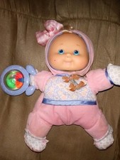 Fisher Price Baby's First Doll Lovey Pink With That Rattles Plush 2002 Vtg