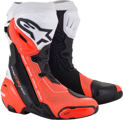Alpinestars 2220121-124-48 Supertech R Vented Boots US 12.5 / EU 48 Black/Ora...