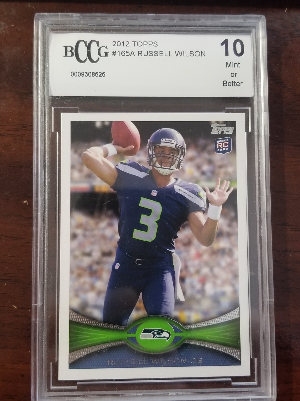 2012 TOPPS RUSSELL WILSON #165 PASSING-STANDS VISIBLE ROOKIE RC PSA 10 GEM MINT