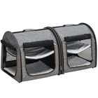 39"Portable Soft-Sided Pet Cat Carrier w/2 Zippered Netting Doors&2 Mesh Windows