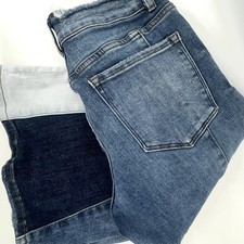 VERVET by Flying Monkey Women’s Jeans Size 27 Flare Contrast Panel High Rise Y2K