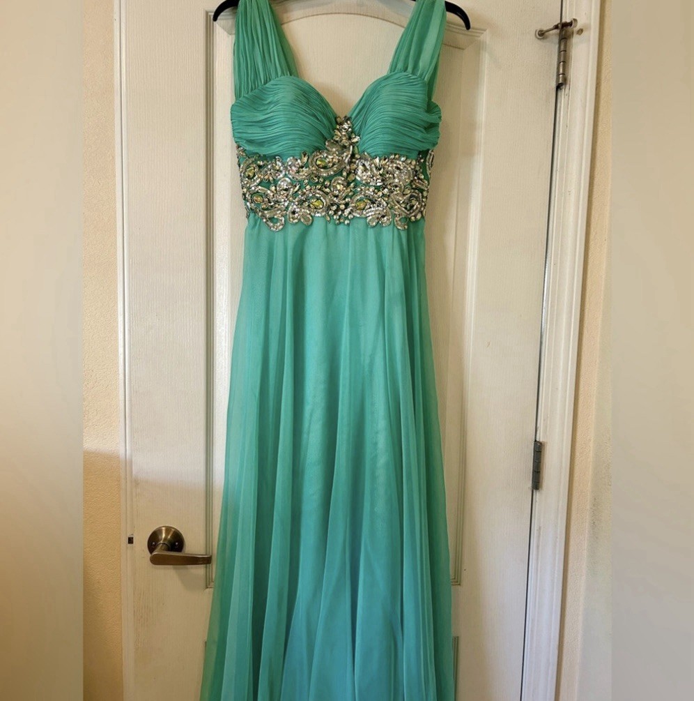 green emerald velvet dress Off Shoulder Quinceanera Dress by Fiesta Gowns 56448 12 / Red/Gold