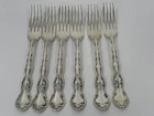 6 GORHAM Strasbourg Pattern Sterling Silver Place Forks-7 1/2"-No Monogram