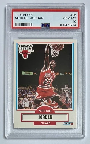 Michael Jordan 1990-91 Fleer PSA 10 Gem Mint Chicago Bulls NBA Card #26