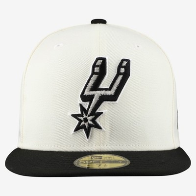 Men's New Era White/Black San Antonio Spurs Chrome Two-Tone