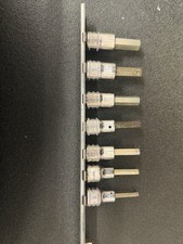 Snap On 3/8 Drive Metric Hex Bit Set 7pc Chrome 4-10mm