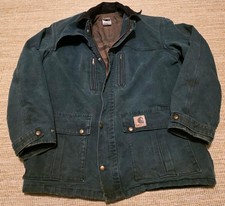 Vintage Carhartt Duck Blanket Lining Jacket Green Men's Size M Made In USA