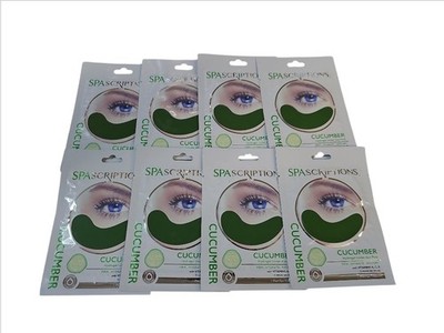 8 Pack SPAscriptions Cucumber Hydrogel Under Eye Pads 1 Pair Each