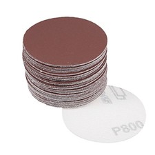 50Pcs 3 Inch Hook and Loop Sanding Disc 800 Grits Flocking Sandpaper Brown