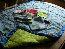 HANDMADE SATIN EDGED BABY BLANKET **60X44”** EXTRA LARGE FULL CRIB SIZE